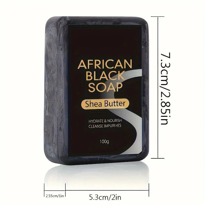 African Black Soap Control Cleansing Bath Soap Organic Natural Anti-mite Hydrate and Moisturize
