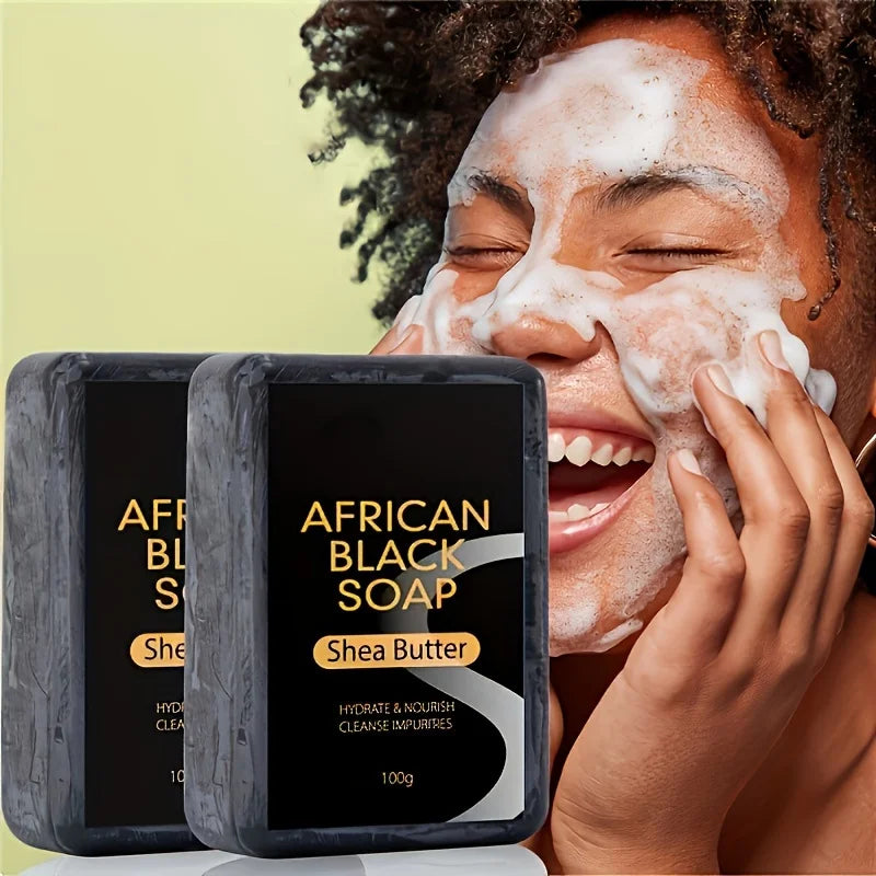 African Black Soap Control Cleansing Bath Soap Organic Natural Anti-mite Hydrate and Moisturize