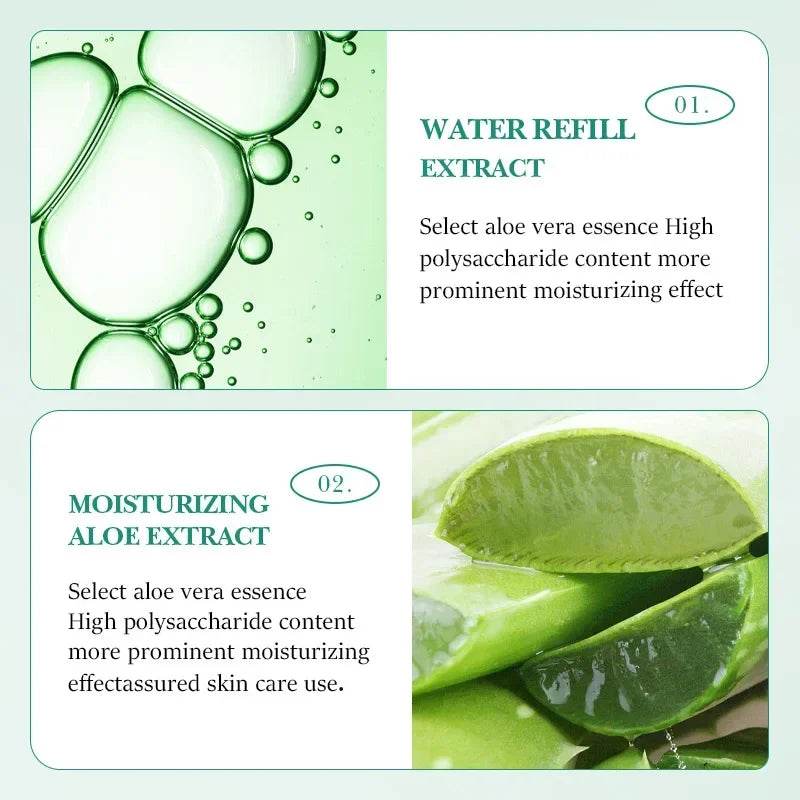 SADOER Aloe Facial Soap Face Wash Foam Facial Cleanser Moisturizer