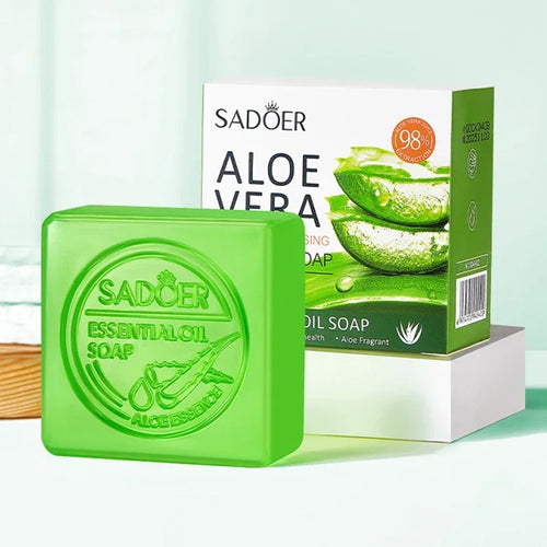 SADOER Aloe Facial Soap Face Wash Foam Facial Cleanser Moisturizer